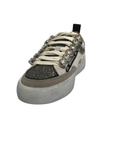Scarpe donna sneaker Emanuélle Vee Soledad all strass in pelle multi/ salvia DS25EV05 451P-300-10-P011CB MSL