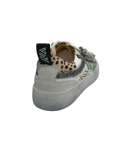 Scarpe donna sneaker Emanuélle Vee Soledad all strass in pelle multi/ salvia DS25EV05 451P-300-10-P011CB MSL