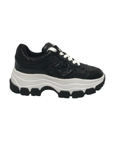 Scarpe donna Guess sneaker zeppa Brecky4 embossed black DS25GU09 FLPBR4FAL12