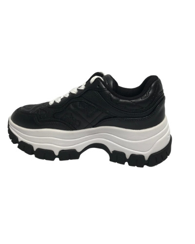 Scarpe donna Guess sneaker zeppa Brecky4 embossed black DS25GU09 FLPBR4FAL12