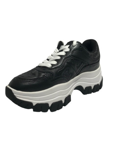 Scarpe donna Guess sneaker zeppa Brecky4 embossed black DS25GU09 FLPBR4FAL12