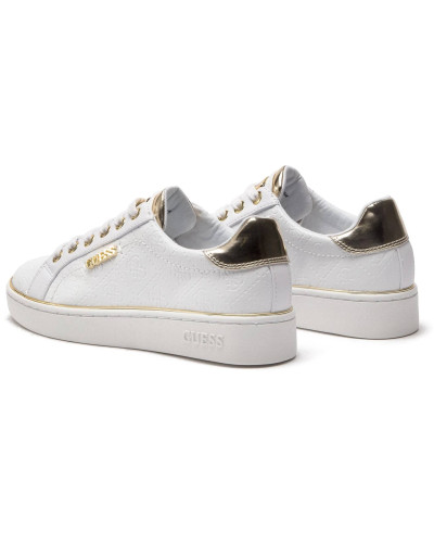 Scarpe donna sneaker Guess Beckie 4G in ecopelle white DS25GU18 FL5BEKFAL12