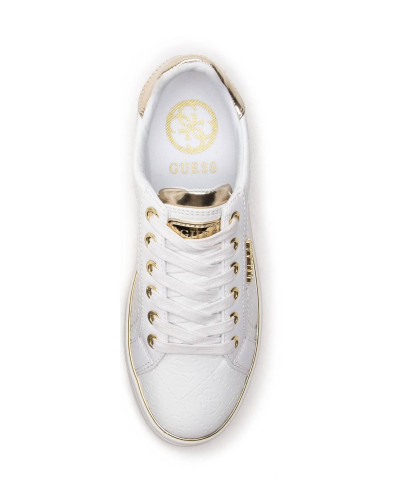 Scarpe donna sneaker Guess Beckie 4G in ecopelle white DS25GU18 FL5BEKFAL12