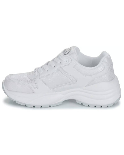 Scarpe donna Guess sneaker zeppa Samnie ecopelle/ tessuto embossed white DS25GU27 FLFSAMFAL12