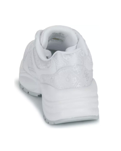 Scarpe donna Guess sneaker zeppa Samnie ecopelle/ tessuto embossed white DS25GU27 FLFSAMFAL12