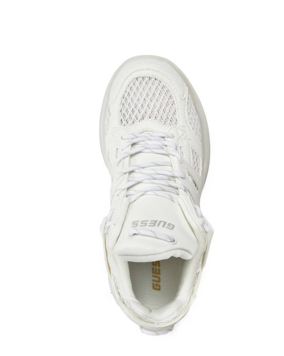 Scarpe donna Guess sneaker zeppa Belluna mesh/ ecopelle white DS25GU32 FLJBLLELE12