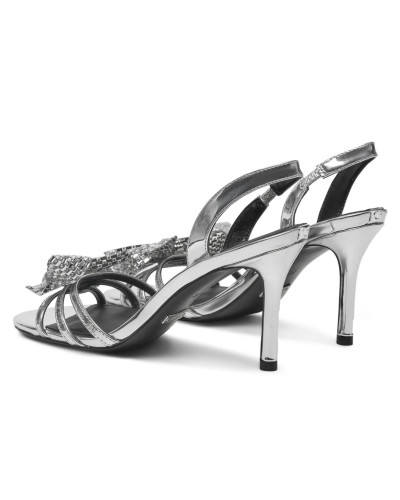 Sandalo Guess Merle TC 90 con strass silver DS25GU31 FLPMERPAF03