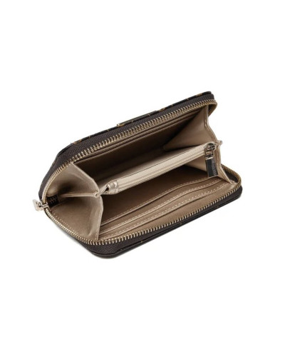 Portafoglio donna Guess zip around Laurel slg brown multilogo AS25GU12 QE8500140