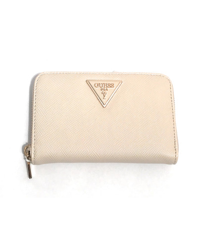 Portafoglio donna Guess zip around Laurel slg bone AS25GU11 ZG8500140