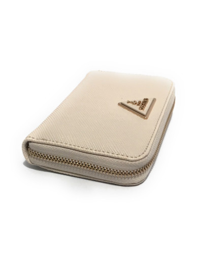 Portafoglio donna Guess zip around Laurel slg bone AS25GU11 ZG8500140