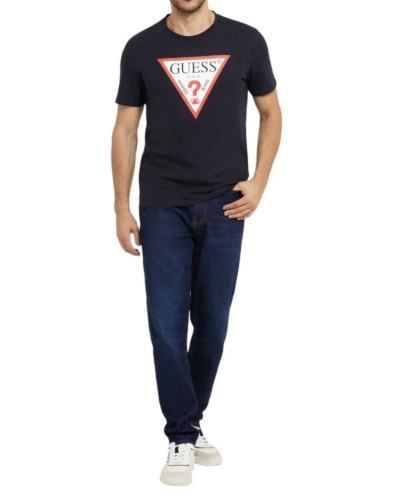 T-shirt uomo Guess logo triangolo blu ES25GU19 M2YI71I3Z14