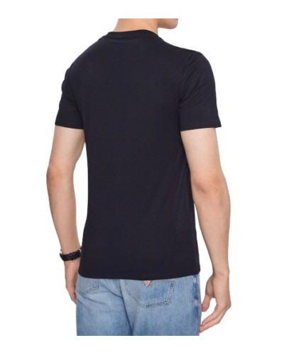 T-shirt uomo Guess scollo a V logo triangolo blu ES25GU35 M2YI37I3Z14