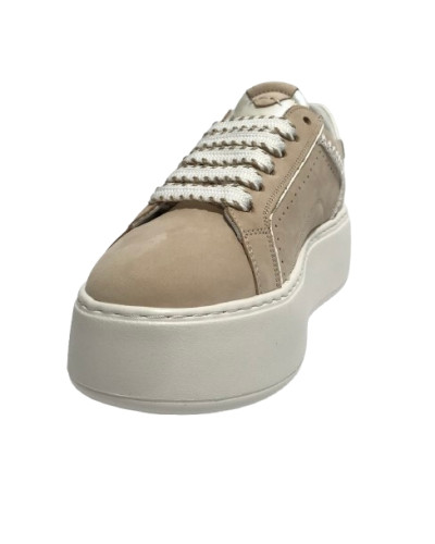 Scarpe donna sneaker Janet&Janet pelle beige/ white DS25JJ01 J-002
