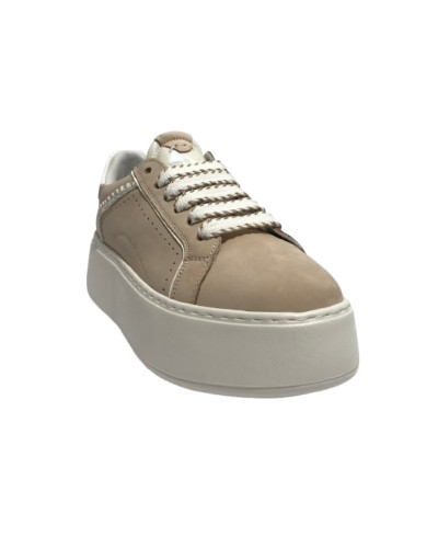 Scarpe donna sneaker Janet&Janet pelle beige/ white DS25JJ01 J-002
