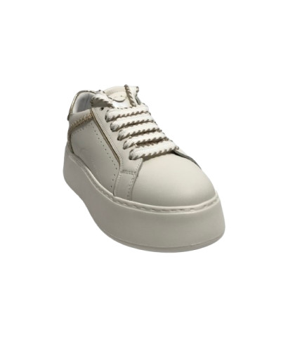 Scarpe donna sneaker Janet&Janet pelle white/ gold DS25JJ02 J-002
