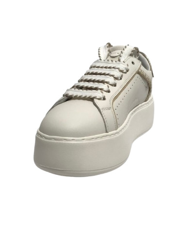 Scarpe donna sneaker Janet&Janet pelle white/ gold DS25JJ02 J-002