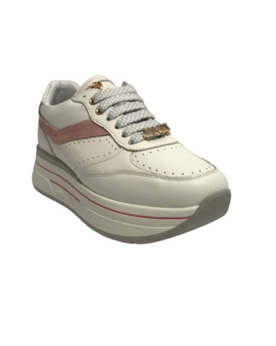 Scarpe donna sneaker Janet&Janet pelle white/ pink DS25JJ06 J-020