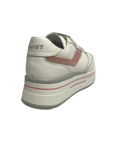 Scarpe donna sneaker Janet&Janet pelle white/ pink DS25JJ06 J-020