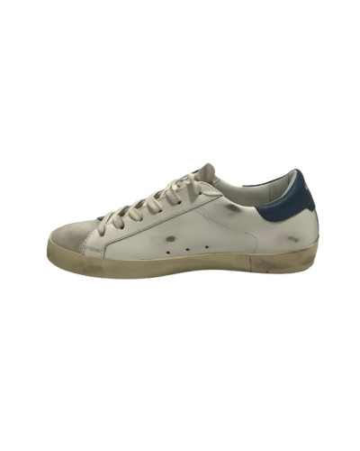 Sneaker uomo 4B12 in pelle bianco/lime US25QB05 SUPRIME-U202