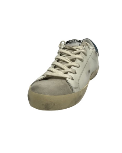 Sneaker uomo 4B12 in pelle bianco/lime US25QB05 SUPRIME-U202