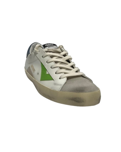 Sneaker uomo 4B12 in pelle bianco/lime US25QB05 SUPRIME-U202