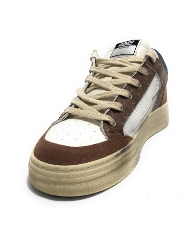 Scarpe uomo 4B12 sneakers marrone/blu US25QB07 KYLE-U102