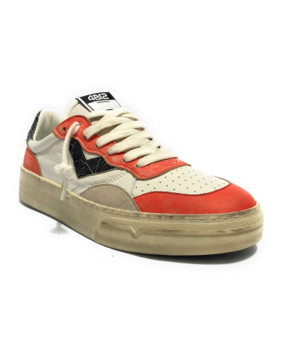 Sneakers uomo 4B12 bianco/ arancio US25QB01 HYPER-U110
