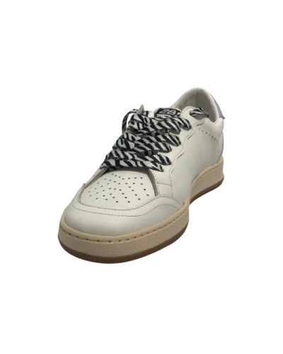 Scarpe 2B12 sneaker JRPlay-128 pelle bianco/platino/lilla ZS25QB04
