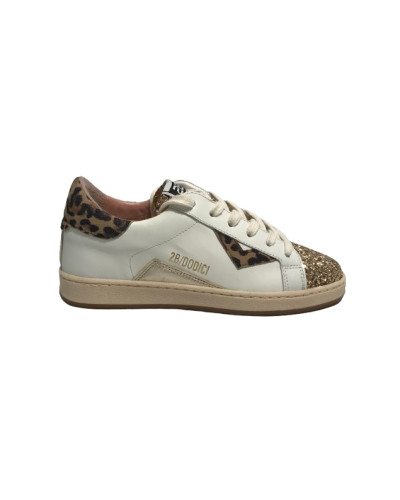 Scarpe 2B12 sneaker JRSuprime-91 pelle bianco/leo ZS25QB03