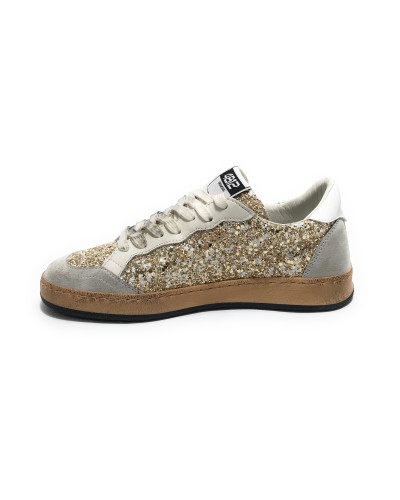 Sneaker donna 4B12 bianco/oro chiaro DS25QB07 PLAYNEW-D205