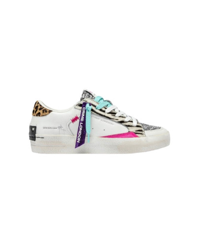 Sneaker donna Crime London Sk8 Deluxe in pelle white DS25CR06 20105PP7.10
