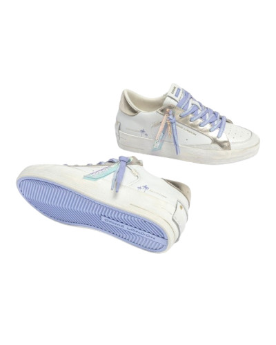 Sneaker donna Crime London Sk8 Deluxe heel in pelle white DS25CR04 20134PP7.10