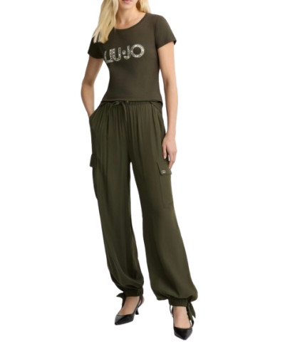 Pantalone Liu Jo donna cargo verde ES25LJ04 VA5165 T292