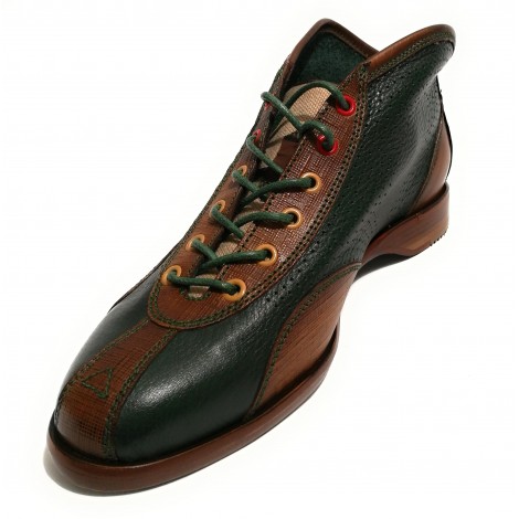 Scarpe uomo Botti polacchino Piper col. verde camel/ dattero U18BO05