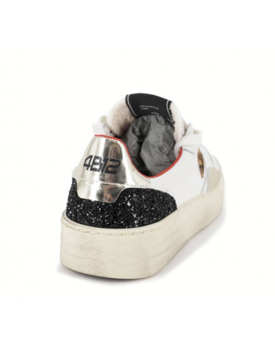 Sneaker donna 4B12 bianco/ animalier DS25QB13 HYPER-D110