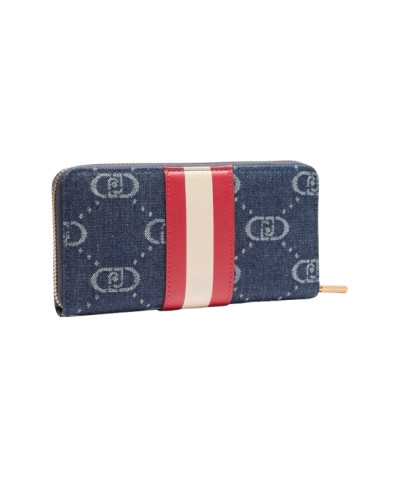 Portafoglio Liu-Jo Caliwen XL zip around blu denim AS25LJ19 AA5155 D3200