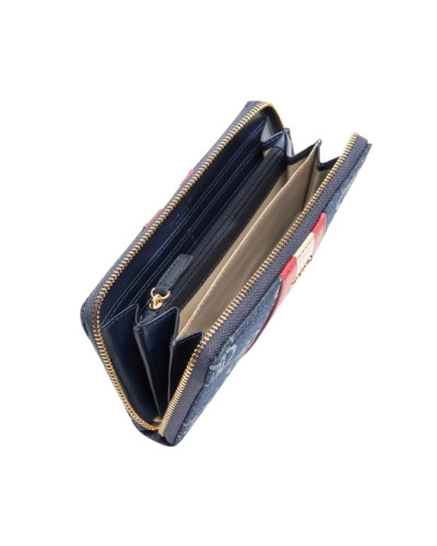 Portafoglio Liu-Jo Caliwen XL zip around blu denim AS25LJ19 AA5155 D3200