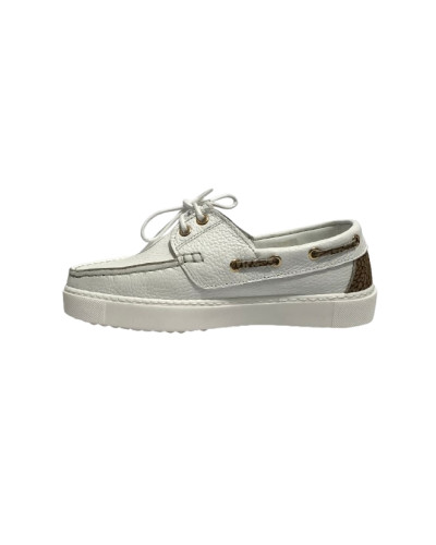 Scarpe donna Borbonese mocassino in pelle white/OP natural DS25BO04 91040022