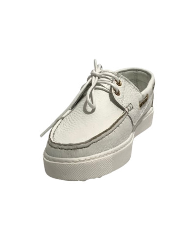 Scarpe donna Borbonese mocassino in pelle white/OP natural DS25BO04 91040022