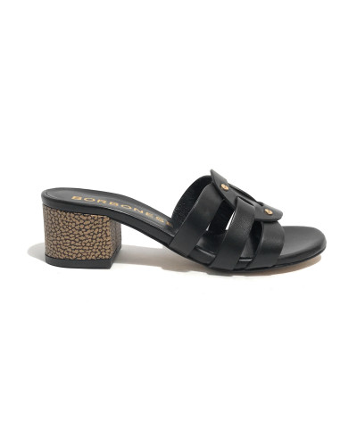 Sandalo donna Borbonese TC 50 black/ OP natural DS25BO01 91040016