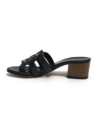Sandalo donna Borbonese TC 50 black/ OP natural DS25BO01 91040016