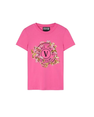 T-shirt donna Versace Jeans Couture rosa ES25VE01 78HAHC01