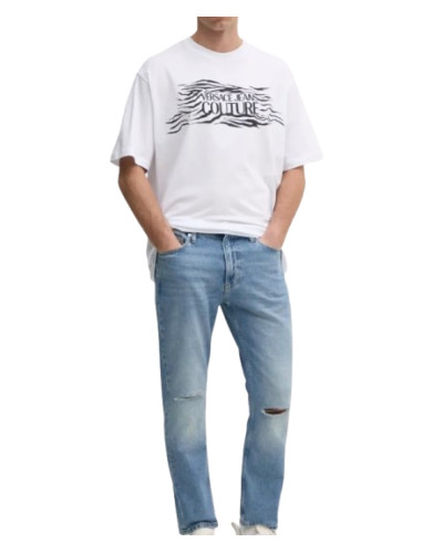 T-shirt uomo Versace Jeans Couture bianco ES25VE15 78GAH6L1