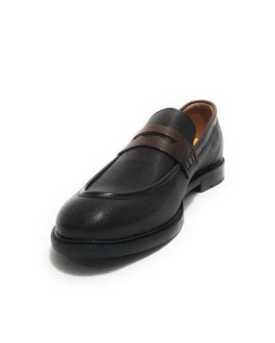 Scarpe uomo Ambitious 11873 mocassino in pelle testa di moro/ mustard U22AM02