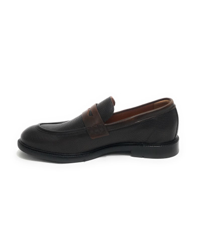 Scarpe uomo Ambitious 11873 mocassino in pelle testa di moro/ mustard U22AM02