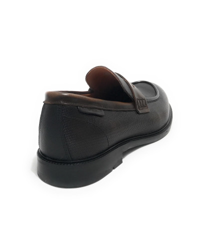 Scarpe uomo Ambitious 11873 mocassino in pelle testa di moro/ mustard U22AM02