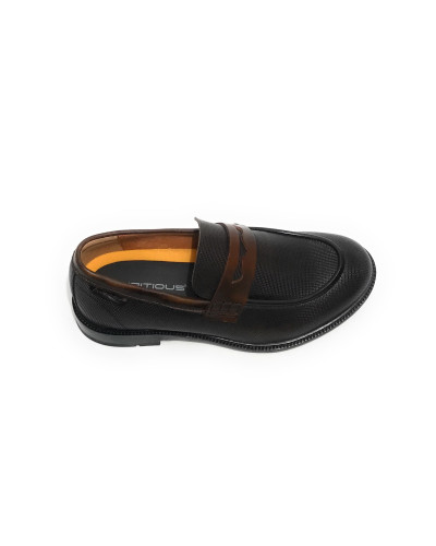 Scarpe uomo Ambitious 11873 mocassino in pelle testa di moro/ mustard U22AM02