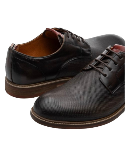 Scarpe uomo Ambitious 11465A francesina stringata in pelle dark brown US24AM08