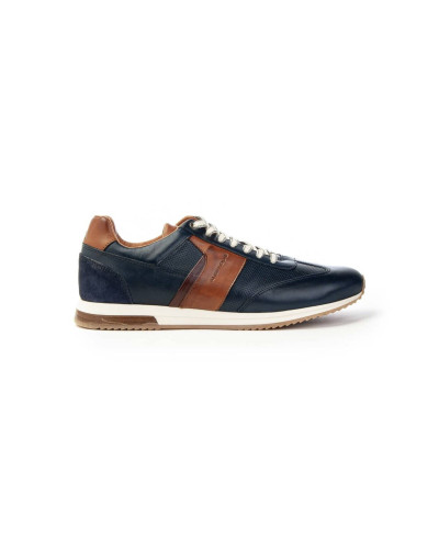 Scarpe uomo Ambitious 11319 sneaker running blu navy pelle US24AM04