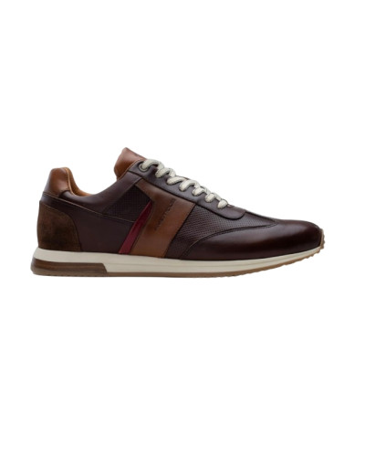 Scarpe uomo Ambitious 11319 sneaker running testa di moro pelle US24AM05